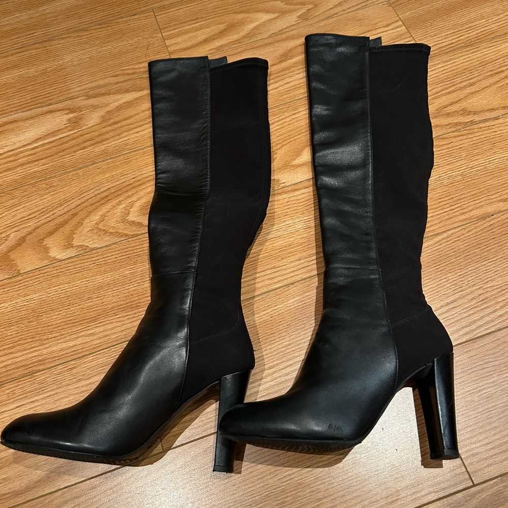 US8 Stuart Weitzman Elegant Black Knee-High Boots